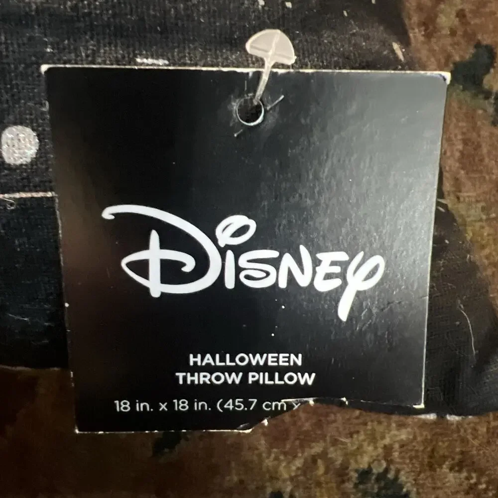 Disney The Nightmare Before Christmas Jack And Sally Embroidered Black Pillow